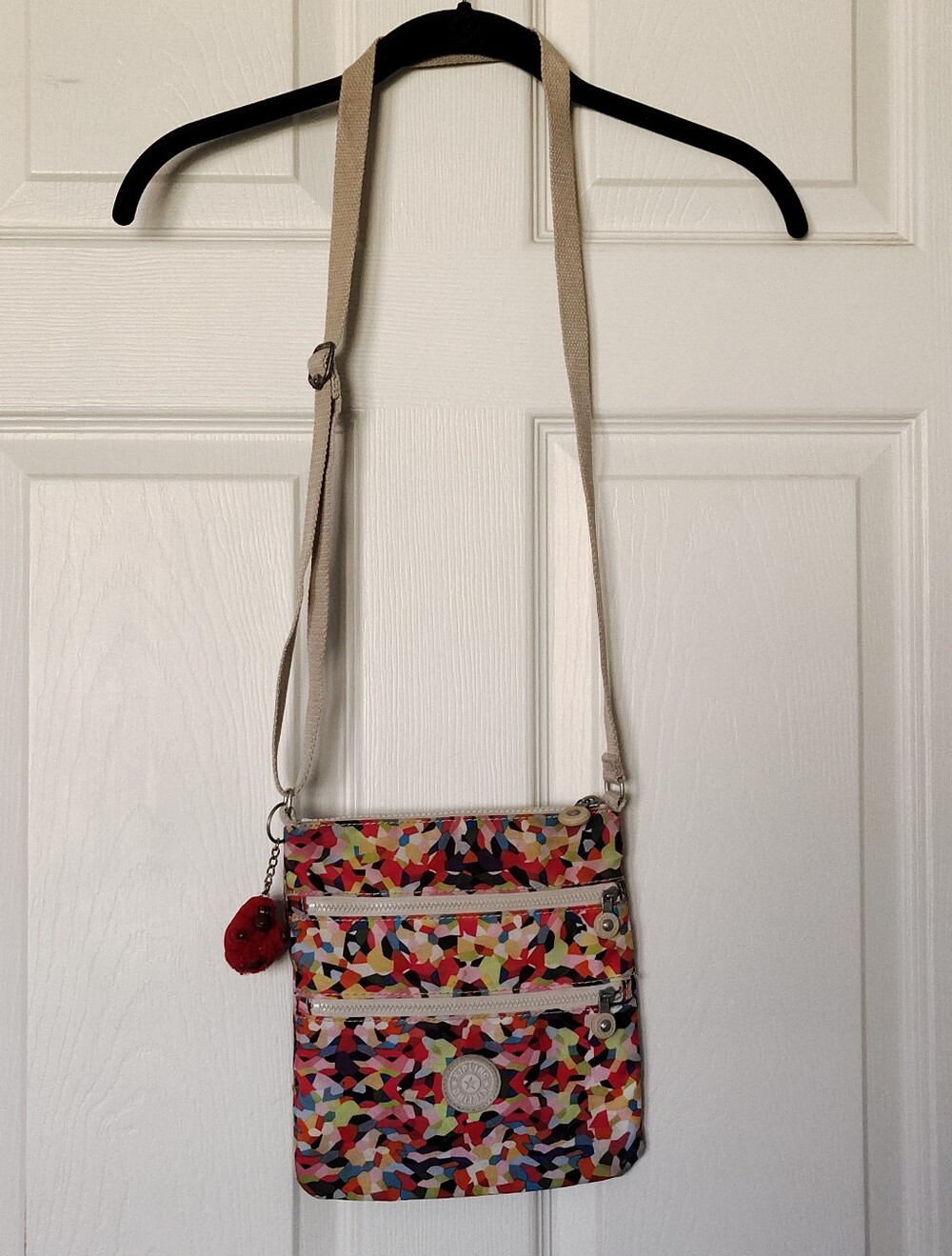Kipling Keiko Crossbody Bag Multisplatter Abstract Print Small Travel Purse